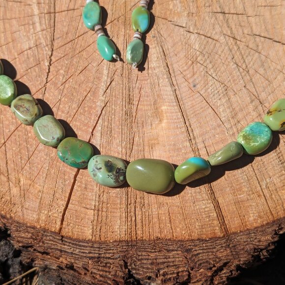 Navajo Turquoise Bead Necklace Earring Set Handmade‎ Native American Jewelry*** - Picture 11 of 12